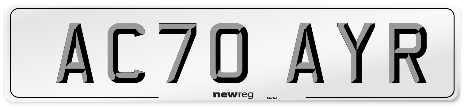 AC70 AYR Number Plate from New Reg